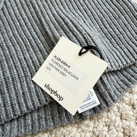 NWT! Le Bop • Heather Grey Florence Balaclava Knit Hood. - Picture 6 of 6